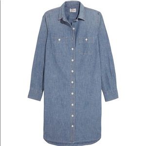 Tall J.Crew Chambray Shirtdress